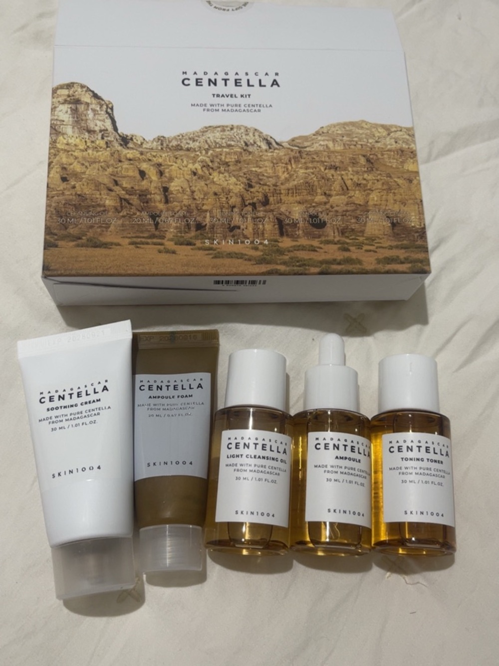 Madagascar Centella Travel Set — White & Amber Skincare Kit